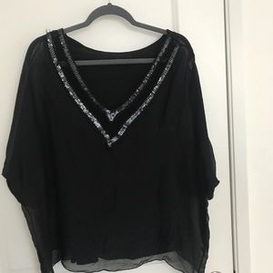 100% silk Top one size made in Italy